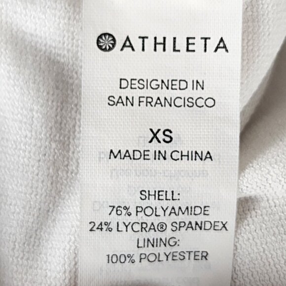 Athleta White Floral Print Aqualuxe Square Plunge Tankini - Picture 5 of 5